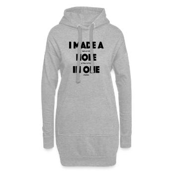 Disc golf, disc golf, golf, trou en un, drôle - Sweat-shirt à capuche long Femme - gris chiné - Devant