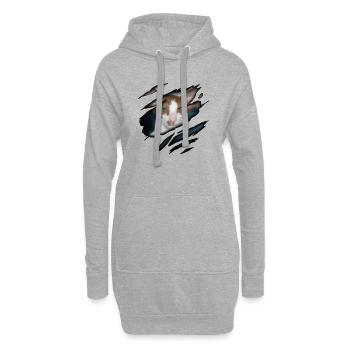 Orientalisch Kurzhaar in mir - Hoodie-Kleid - Grau meliert - Vorne