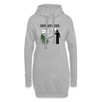 Laissez une fougère... - Sweat-shirt à capuche long Femme - gris chiné - Devant