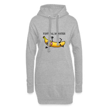 Festival Banane - Hoodie-Kleid - Grau meliert - Vorne