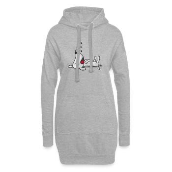 Schlafender Hund - Hoodie-Kleid - Grau meliert - Vorne