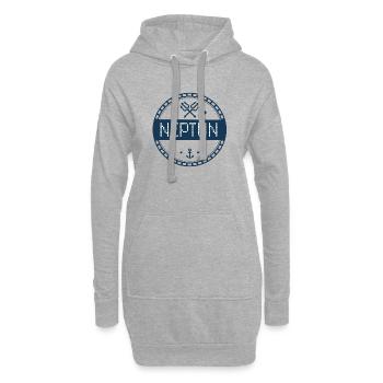 Neptun - Hoodie-Kleid - Grau meliert - Vorne
