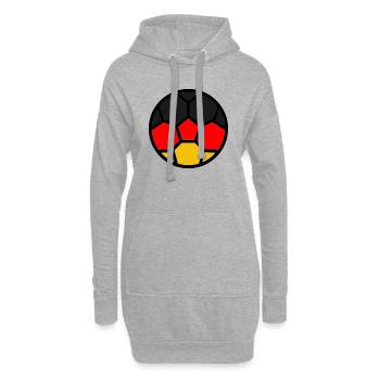 Fußball WM Flagge Deutschland Weltmeisterschaft - Hoodie-Kleid - Grau meliert - Vorne
