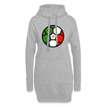 Drapeau Coupe du monde de Mexique - Sweat-shirt à capuche long Femme - gris chiné - Devant