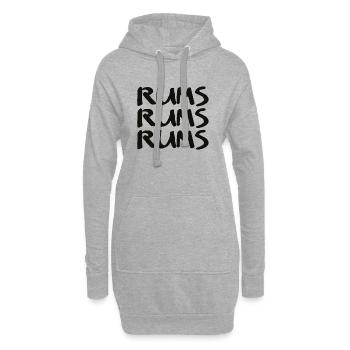 Rums Rums Rums - Hoodie-Kleid - Grau meliert - Vorne