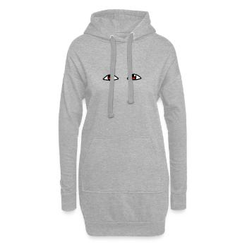 Verliebte Augen - Hoodie-Kleid - Grau meliert - Vorne