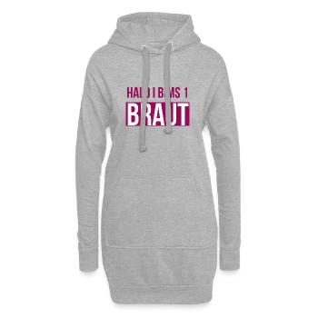 Halo i bims 1 Braut - Hoodie-Kleid - Grau meliert - Vorne