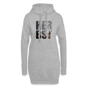 Herbst - Hoodie-Kleid - Grau meliert - Vorne