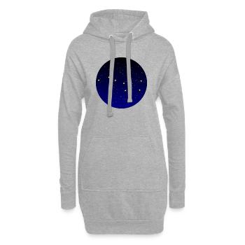Großer Schöpflöffel - Hoodie-Kleid - Grau meliert - Vorne