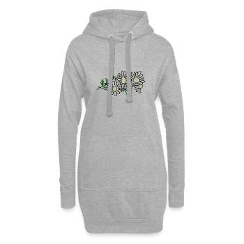 camomille - Sweat-shirt à capuche long Femme - gris chiné - Devant