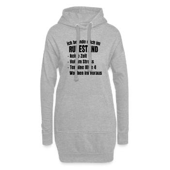 Ich befinde mich im Ruhestand keine Zeit Ironie - Hoodie-Kleid - Grau meliert - Vorne
