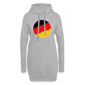 drapeau Allemagne - Sweat-shirt à capuche long Femme - gris chiné - Devant