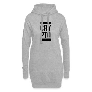 Crypto Devise Hodler Blockchain crypto cadeau - Sweat-shirt à capuche long Femme - gris chiné - Devant