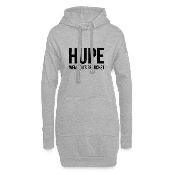 Lustige Witzige Versaute Sprüche Hupe - Hoodie-Kleid - Grau meliert - Vorne