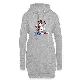 USA, Aigle, Drapeau, Amérique, Cadeau, Patriotique - Sweat-shirt à capuche long Femme - gris chiné - Devant