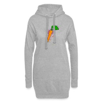 Explosion de couleur carottes - Sweat-shirt à capuche long Femme - gris chiné - Devant