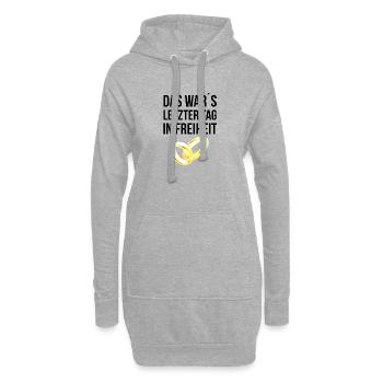 Ehe Hochzeit Spruch Verlobt Verlobung Geschenk - Hoodie-Kleid - Grau meliert - Vorne