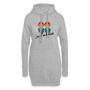 Mariage de femmes 2 - Sweat-shirt à capuche long Femme - gris chiné - Devant