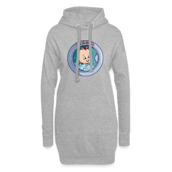 Je suis une fille - machine à laver - Sweat-shirt à capuche long Femme - gris chiné - Devant