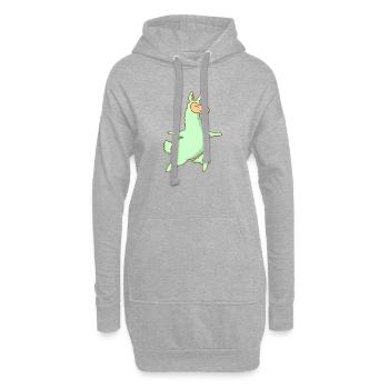 Lama - Hoodie-Kleid - Grau meliert - Vorne