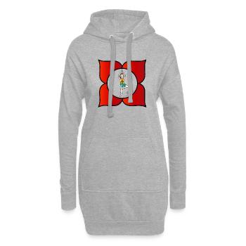 Le gardien des enfants -Yoga -Les gardiens d'Orbis - Sweat-shirt à capuche long Femme - gris chiné - Devant