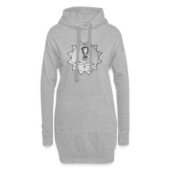 Le gardien du yoga pour enfants - Les gardiens d'Orbis - Sweat-shirt à capuche long Femme - gris chiné - Devant