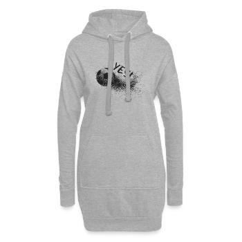 Fußball - Soccer - Hoodie-Kleid - Grau meliert - Vorne