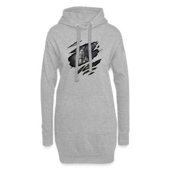 Trakehner in mir - Hoodie-Kleid - Grau meliert - Vorne