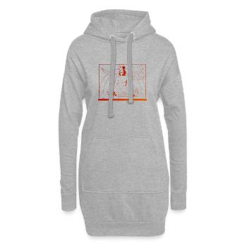 da vinci Koch - Hoodie-Kleid - Grau meliert - Vorne
