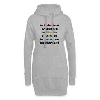 Im Bier steckt Freiheit! - Hoodie-Kleid - Grau meliert - Vorne