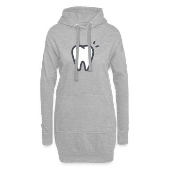 Dent tooth - Sweat-shirt à capuche long Femme - gris chiné - Devant