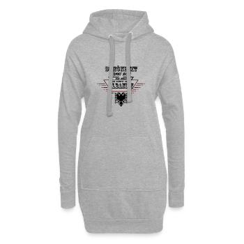 Albanien - Albania - Schönheit kommt aus Albanien - Hoodie-Kleid - Grau meliert - Vorne
