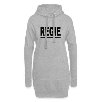 Regie schwarz - Hoodie-Kleid - Grau meliert - Vorne