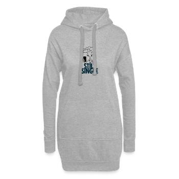 Idée cadeau unique mais pas unique - Sweat-shirt à capuche long Femme - gris chiné - Devant