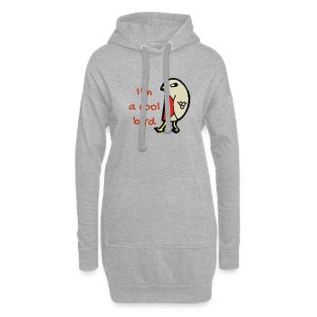 Je suis cool bird bird birdbird - Sweat-shirt à capuche long Femme - gris chiné - Devant