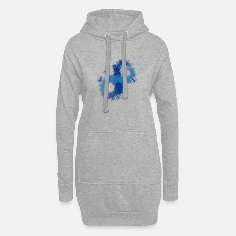 Infinity splash - Hoodie-Kleid - Grau meliert