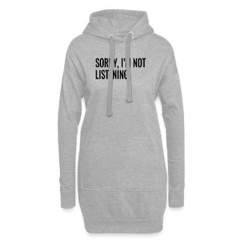 dictons drôles sarcasme - Sweat-shirt à capuche long Femme - gris chiné - Devant