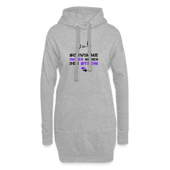 Elektroniker T-Shirt Rebell Querdenker - Hoodie-Kleid - Grau meliert - Vorne