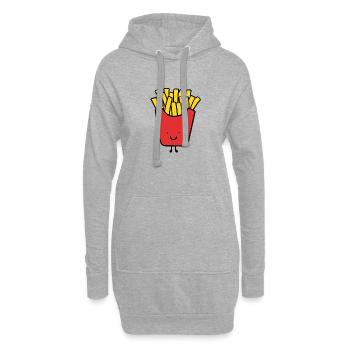 Meilleurs amis, meilleurs amis, partenaire, frites - Sweat-shirt à capuche long Femme - gris chiné - Devant