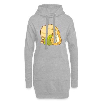 Jackfrucht Eis Speiseeis Eiskrem Eiscreme Kugeleis - Hoodie-Kleid - Grau meliert - Vorne