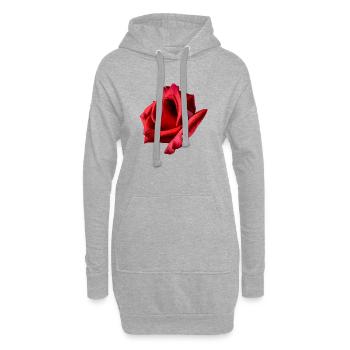 Rote Rose - Hoodie-Kleid - Grau meliert - Vorne