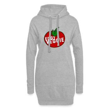 Idée de cadeau de végétarien végétarien - Sweat-shirt à capuche long Femme - gris chiné - Devant