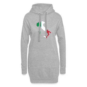 Italie - Sweat-shirt à capuche long Femme - gris chiné - Devant