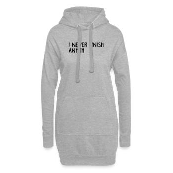 dictons drôles - Sweat-shirt à capuche long Femme - gris chiné - Devant