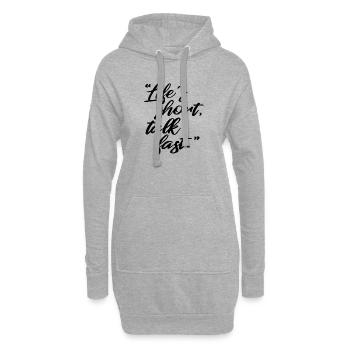 Proverbes - Sweat-shirt à capuche long Femme - gris chiné - Devant