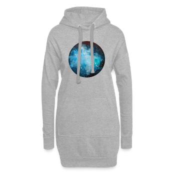 Sternzeichen Waage - Hoodie-Kleid - Grau meliert - Vorne