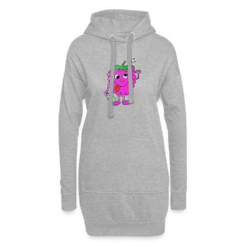 Betrunkene Himbeere - Hoodie-Kleid - Grau meliert - Vorne