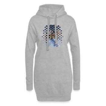Spinne - Hoodie-Kleid - Grau meliert - Vorne