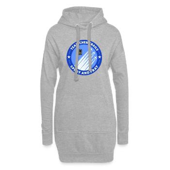 Team chemtrails avion-cadeau de pilote - Sweat-shirt à capuche long Femme - gris chiné - Devant