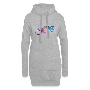 Gecko - Hoodie-Kleid - Grau meliert - Vorne